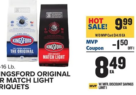 KINGSFORD ORIGINAL OR MATCH LIGHT BRIQUETS