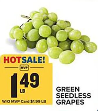 Green Seedless Grapes at Food Lion