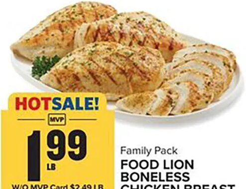 Food Lion Boneless Chicken Breast at Food Lion