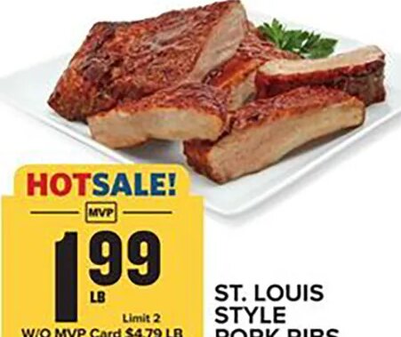St. Louis Style Pork Ribs at Food Lion