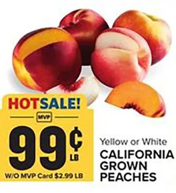 CALIFORNIA GROWN PEACHES