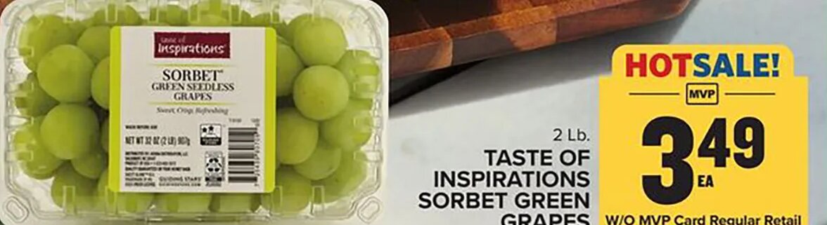 Taste of Inspirations Sorbet Green Grapes at Food Lion