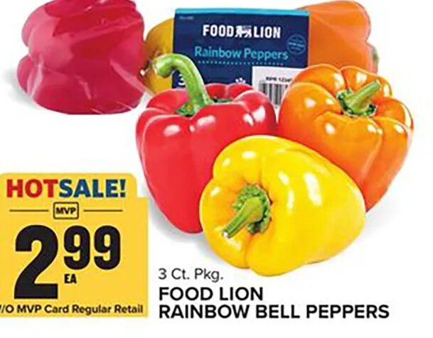FOOD LION RAINBOW BELL PEPPERS