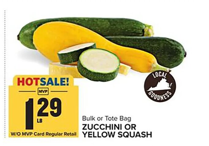 ZUCCHINI OR YELLOW SQUASH