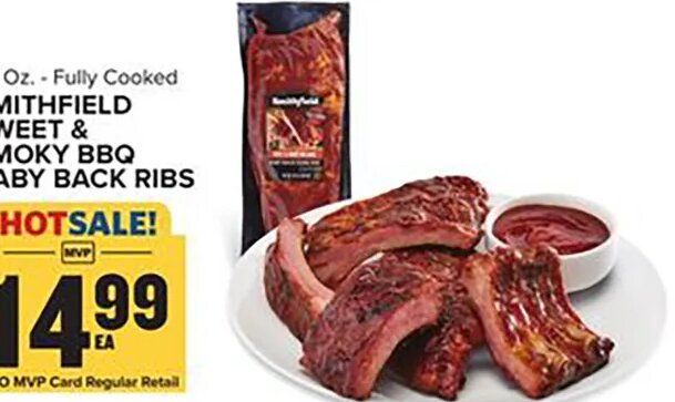 Smithfield Sweet & Smoky BBQ Baby Back Ribs at Food Lion