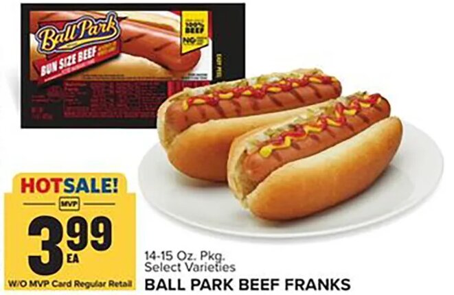 Ball Park Beef Franks at Food Lion
