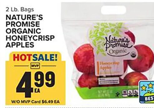 NATURE'S PROMISE ORGANIC HONEYCRISP APPLES