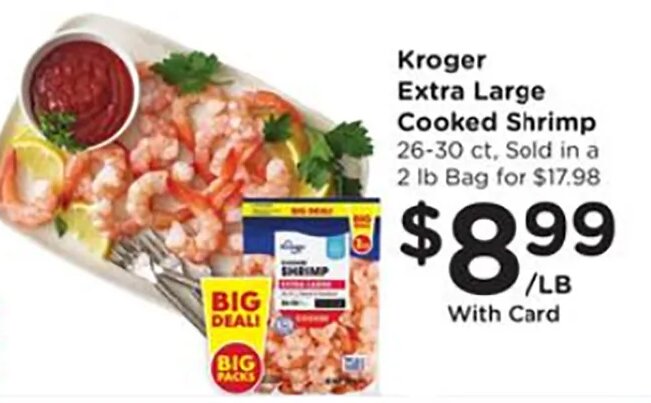 Kroger Extra Large Cooked Shrimp at Fred Meyer