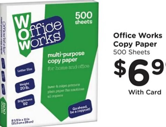Office Works Copy Paper