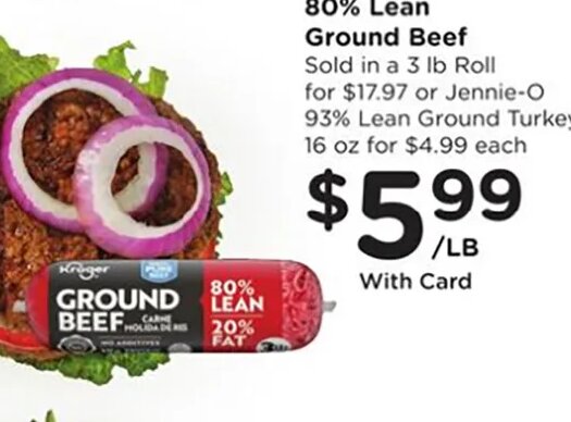 80% Lean Ground Beef