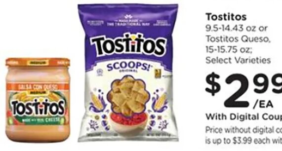 Tostitos or Tostitos Queso at Fred Meyer