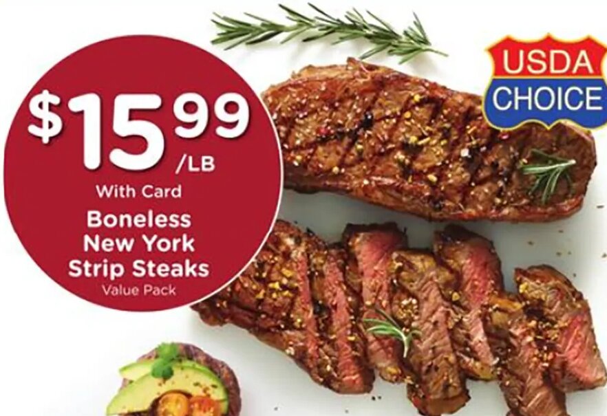 Boneless New York Strip Steaks