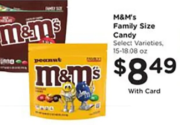 M&M's Family Size Candy at Fred Meyer