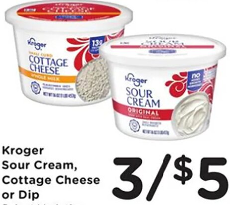 Kroger Sour Cream, Cottage Cheese or Dip at Fred Meyer
