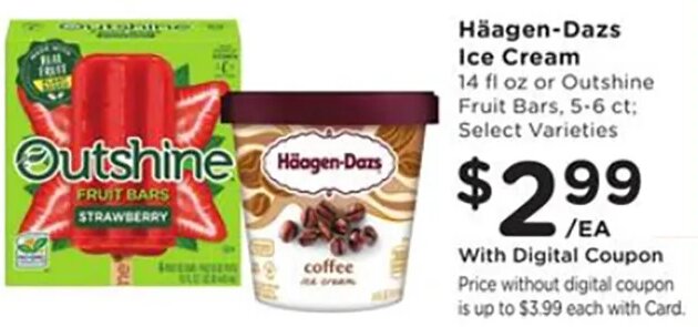 Outshine Fruit Bars or Häagen-Dazs Ice Cream
