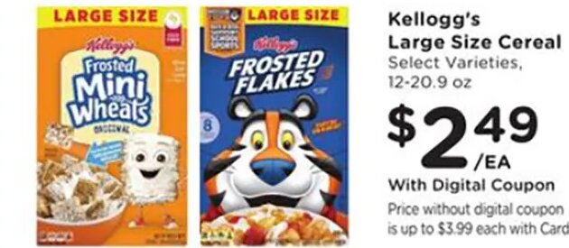 Kellogg's Large Size Cereal at Fred Meyer