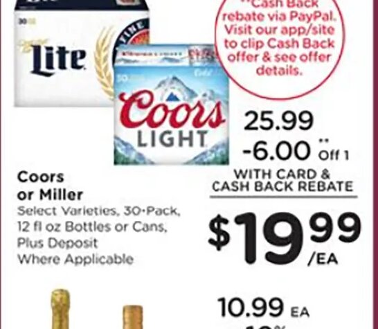 Coors or Miller at Fred Meyer