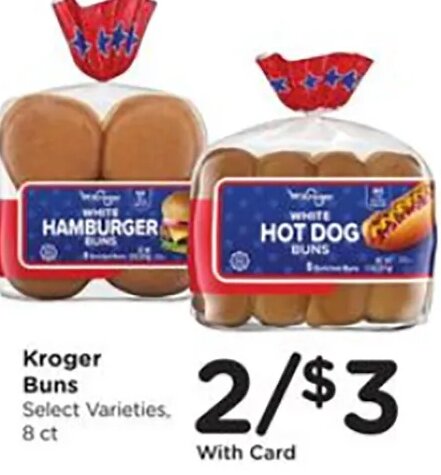 Kroger Buns at Fred Meyer