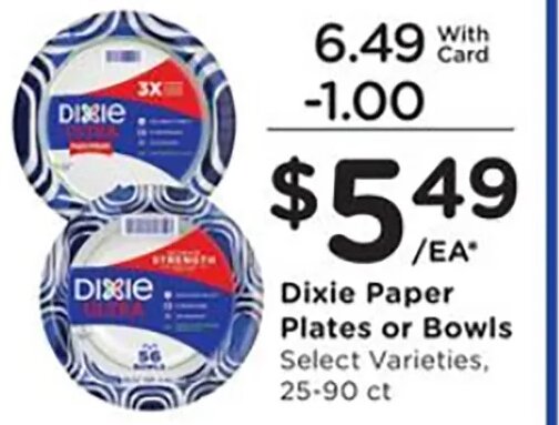Dixie Paper Plates or Bowls