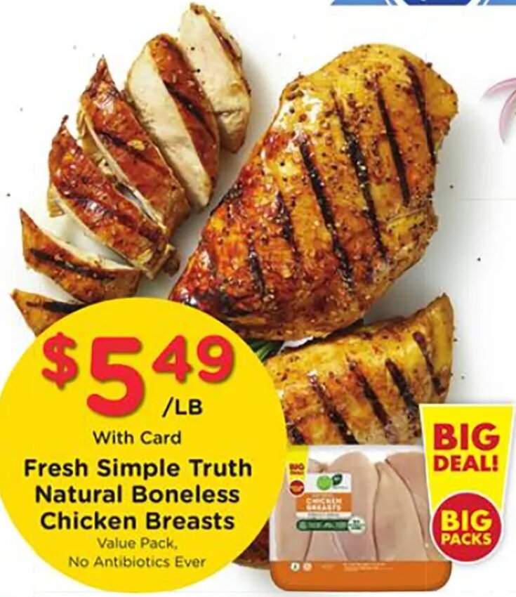 Fresh Simple Truth Natural Boneless Chicken Breasts at Fred Meyer