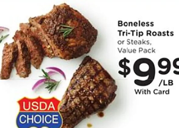 Boneless Tri-Tip Roasts or Steaks at Fred Meyer