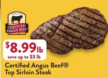 Certified Angus Beef Top Sirloin Steak at Fresh Thyme