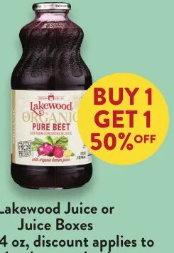 Lakewood Juice or Juice Boxes