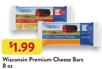 Wisconsin Premium Cheese Bars at Fresh Thyme
