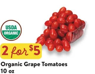 Organic Grape Tomatoes at Fresh Thyme