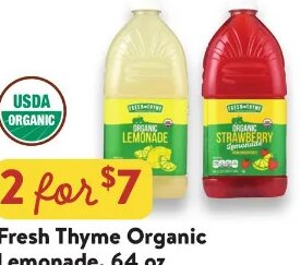 Fresh Thyme Organic Lemonade