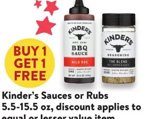 Kinder's Sauces or Rubs
