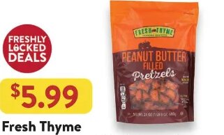 Fresh Thyme Peanut Butter-Filled Pretzels