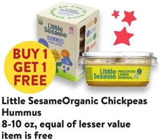 Little Sesame Organic Chickpeas Hummus