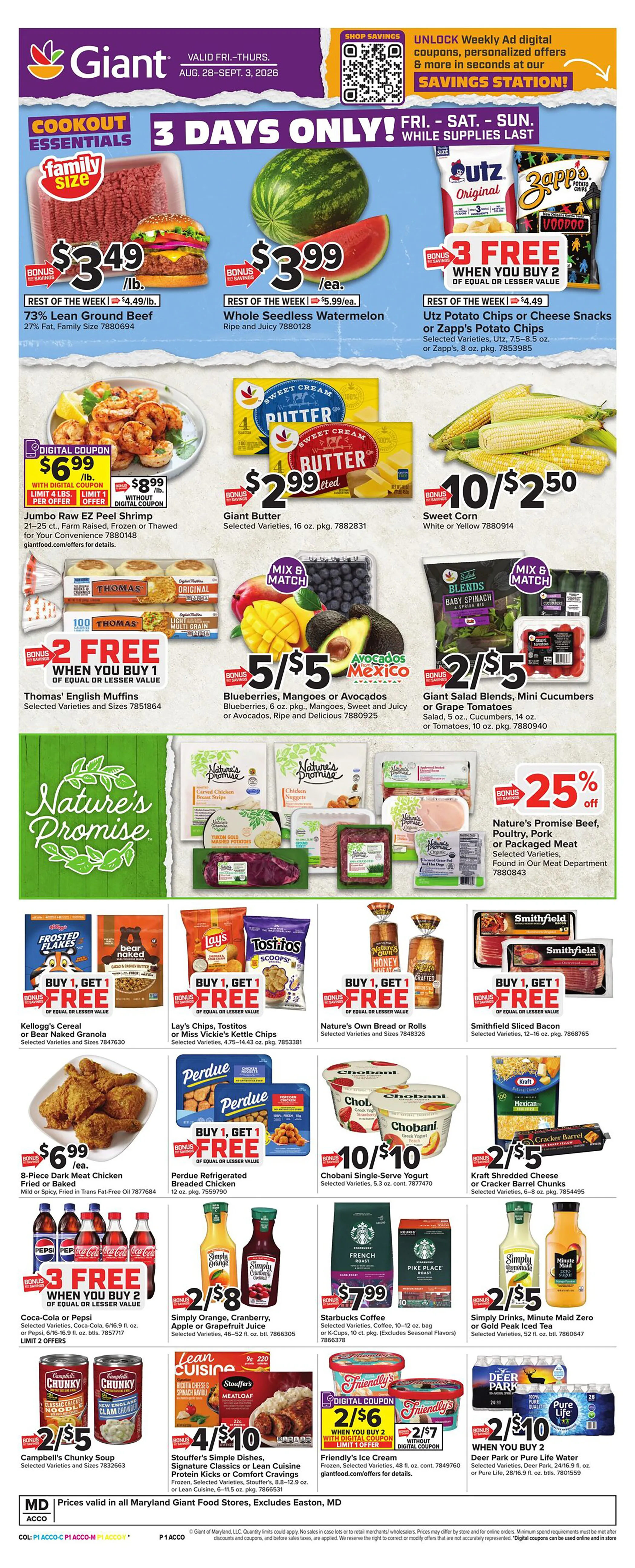 Giant Food Weekly Ad Page 1