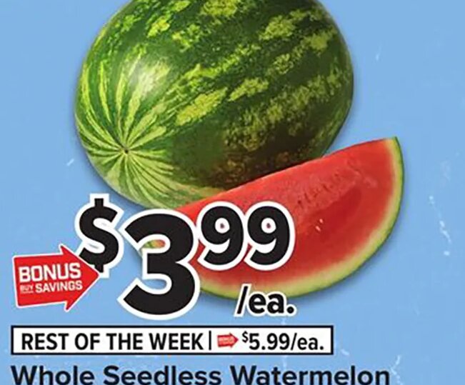Whole Seedless Watermelon