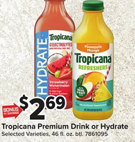 Tropicana Premium Drink or Hydrate