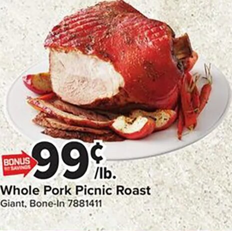 Whole Pork Picnic Roast at Giant Food
