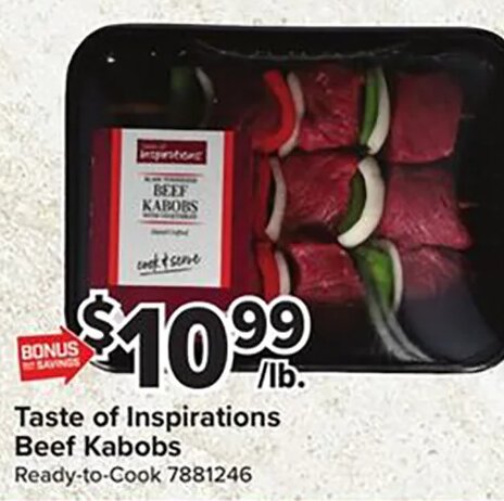 Taste of Inspirations Beef Kabobs