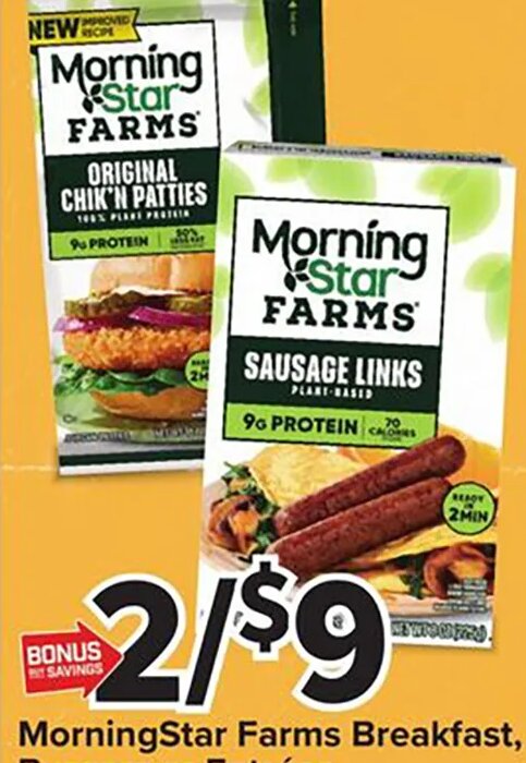 MorningStar Farms Breakfast, Burgers or Entrées