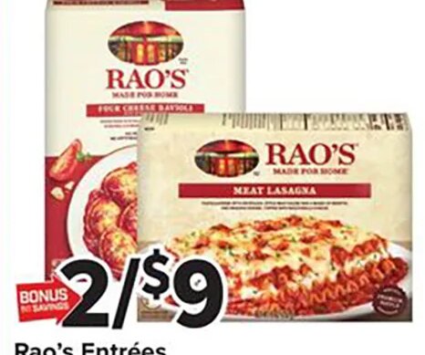 Rao's Entrées