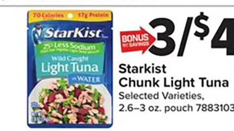 Starkist Chunk Light Tuna at Giant Food