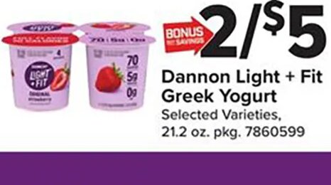 Dannon Light + Fit Greek Yogurt at Giant Food