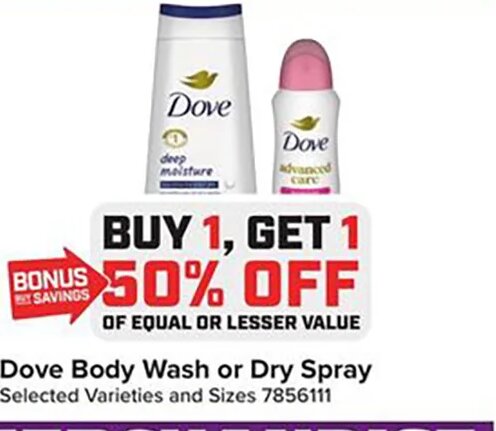 Dove Body Wash or Dry Spray