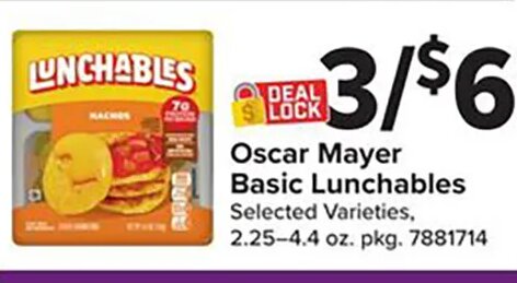 Oscar Mayer Basic Lunchables at Giant Food