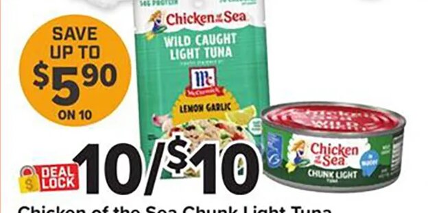 Chicken of the Sea Chunk Light Tuna at Giant Food