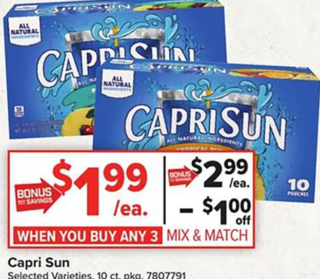 Capri Sun at Giant Food