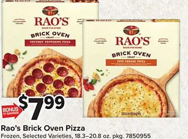 Rao's Brick Oven Pizza at Giant Food