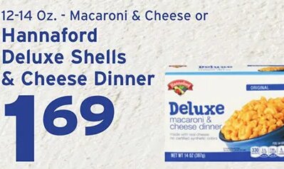 Hannaford Deluxe Shells & Cheese Dinner at Hannaford