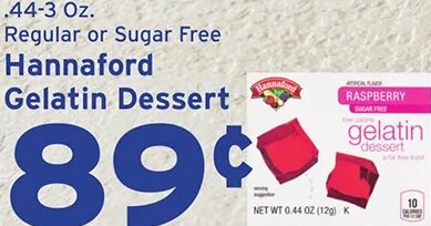 Hannaford Gelatin Dessert