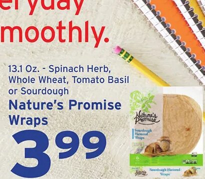 Nature's Promise Wraps at Hannaford